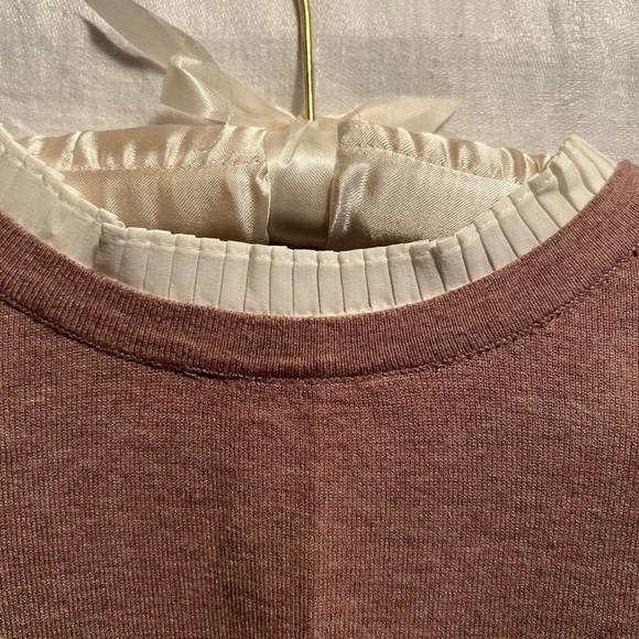 Milano Sweaters - Milano gorgeous sweater. Size large with ruffle detail. On neck and sleaves.